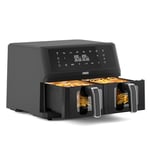 Princess friteuse sans huile à double panier - Sans BPA ni PFAS - 11 L - Fin de cuisson synchronisée - 8 programmes - Hublot - 2 400 W - 182276