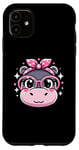 iPhone 11 Hippo Pink Bandana Glasses Case