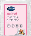 Silentnight Quilted Mattress Protector – Premium Luxury Soft Cosy Double 