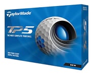 TaylorMade TP5 Golf Balls 2021,One Size,White,12 Ball & RBZ Soft Dozen Golf Balls, White,2021