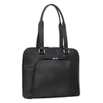 STILORD 'Hermione' Sac d'affaires Femmes Sacoche de bureau en cuir pour ordinateur portable Sacoche pour documents Cuir véritable Vintage, Couleur:noir