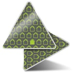 2 x Triangle Stickers 10 cm - Eco Green House Pattern Home  #21488