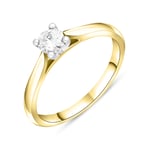 18ct Yellow Gold 0.20ct Diamond Brilliant Cut Solitaire Ring