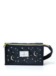 The Flat Lay Co. Velvet Makeup Box Bag In Celestial Indigo