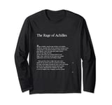 The Iliad Homer First Page The Rage of Achilles Long Sleeve T-Shirt