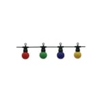 Guirlande Guinguette 10 Ampoules LED Colorées 8m Fil Noir