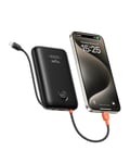 VIYISI Batterie Externe 30W Ultra Rapide Charge 20000 mAh,Power Bank USB C avec Câble Intégrés,Batterie Portable Compacte Compatible avec iPhone 15 14 13 12 11 Samsung S24 S23 S22 Fold 5(Noir)