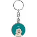 Toff London White Cockapoo Head Dog Keyring TLK-237-VAR