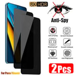 2Pcs Sekretess Glas För Xiami Mi 11 Lite 5G Ne 11T 12T Pro Anti-Spion Skärmskydd För Poco X 5 X4 X3 M4 Pro 5G F3 F4 Gt M5s M5 Xiaomi Mi 11T Pro 2pcs Privacy Glass