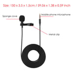 Lapel Mic Omnidirectional Condenser Mic for iPhone Samsung Android & Windows Sma