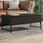 vidaXL Coffee Table Black 100x50x40 cm Engineered Wood and Metal