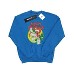 Disney Herr Donald Duck God Jul Sweatshirt XXL Royal Blå Royal Blue XXL