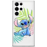 ERT GROUP Coque de téléphone Portable pour Samsung S22 Ultra Original et sous Licence Officielle Disney Motif Stitch 008 Parfaitement adapté à la Forme du téléphone Portable, partiel imprimé