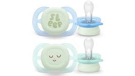 Tutti Philips Avent Ultra Start Night Pacifier Disc SCF075/08, 0-2 kk, 2 kpl.