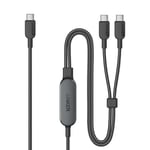 Anker USB C Cable, 4 ft 2-in-1 USB C to USB C Cable 140W Max, Fast Charging for iPhone 15/15 Pro/15 Pro Max/15 Plus, Samsung S24/S23, MacBook Air/Pro, Lenovo, HP, iPad, and More (USB 2.0, Braided)