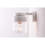 Ohm Wall Væglampe LED E27 Hvid 140/205 Klarglas IP44