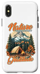 Coque pour iPhone X/XS Aventure de Thanksgiving pour les amoureux de la nature et les campeurs