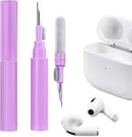 Kit Nettoyage Pour Airpods 4 Airpods Pro 2 2022 Airpods 3 Airpods Pro Airpods 2 Airpods 1, 3 En 1 Kit De Nettoyage Multifonction Pour Écouteurs Pour Apple Airpods Iphone Camera Keyboard-Violet