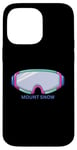 Coque pour iPhone 14 Pro Max Retro Mount Snow Vermont Masque de ski