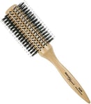 Brosse ronde HERCULES SAEGEMANN -9228 | Brosse à cheveux naturels nourrissante | Brosse en poils de sanglier avec épingles en polyamide | Permet de sécher et de coiffer facilement des coiffures volumineuses | Bois clair (1 pièce)