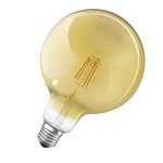 Lampe LEDVANCE LED intelligente, avec Bluetooth, E27, filament, dimmable, remplace les lampes à incandescence par 50W, blanc chaud, contrôlable avec Google, Alexa et Apple HomeKit,SMART+ BT Globe Gold