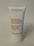 Clarins Moisture Rich Body Lotion 30ml with Shea Butter for Dry Skin New Travel