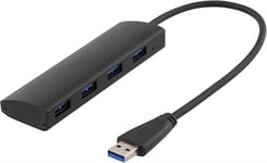 Deltaco UH-481 grensesnitt-hub USB 3.2 Gen 2 (3.1 Gen 2) Type-A 1500 Mbit/s Sort