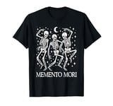 Memento Mori Latin Stoic Quote Dancing Skeletons Halloween T-Shirt