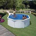 Piscine hors sol acier ronde - Blanche - 3,20 x 1,22 m - FIDJI  