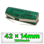 Replacement Shaver Battery for Philips Philishave Braun 42mm x 14mm Ni-MH 1.2V