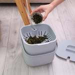 Poubelle à compost de cuisine avec couvercle – 1,85 gallons – Composteur de comptoir pour déchets organiques – Passe au lave-vaisselle – Anti-odeur –
