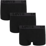 Caleçons Levis  Boxer-shorts Lot de 3 Noir Uni