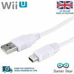 Nintendo Wii U Gamepad 3m extra long Charger Charging USB Cable White