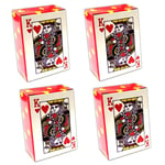 4-Piece Mini Card Game Each 52 Cards & 4 Joker | Playing Cards Poker Skat