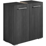 Meuble vasque Jupiter 60 x 30 x 60 cm Badplaats Noir bois - Noir bois