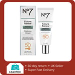 No7 Future Renew Defence Shield & SPF50 for Sensitive Skin 50ml