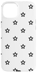 iPhone 15 Plus White Black Stars Night Constellations Sky Pattern Case