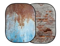 Lastolite Urban Collapsible 1.5 x 2.1m Rusty Metal/Plaster Wall (LB5713)