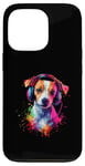 iPhone 13 Pro Artistic Colorful Jack Russell Terrier Headphones Dog Jacky Case