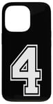 iPhone 13 Pro Number Four #4 Sports Team Uniform Birthday Anniversary Case