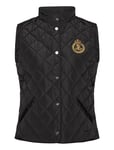 Crest-Patch Quilted Mockneck Vest Vests Quilted Vests Black Lauren Ralph Lauren