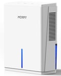 MORFY Dehumidifier, Dual-Semiconductor Quiet Dehumidifiers with Drain Hose, Small Dehumidifier for Home Room, Bedroom, Bathroom, RV, Closet, 7 Colors LED AutoShut off, 74 0Z (White)