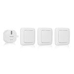 Smartwares Kit domotique Interrupteur sans Fil Plug & Connect - pour Chambre à Coucher - 3 Interrupteurs Simples et 1 Module encastrable SH4-99567 Blanc