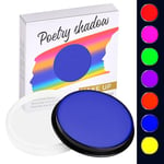 LOPHE Maquillage Fard Aquarellable Pot, Peinture du Visage, Maquillage FX Smiffys, peinture à l'eau pour le visage et le corps pour adultes, enfants,30g, Bleu Fluo