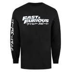 Fast & Furious Mens Japanese Logo Long-Sleeved T-Shirt - XL