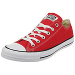 Converse Unisex Converse C. Taylor All Star Ox Optical Sneakers, Red Maroon, 11 UK