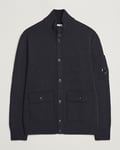 C.P. Company Knitted Compact Cotton Cardigan Navy