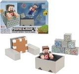 Minecraft MINECART MAYHEM Playset with figure- box slightly creased