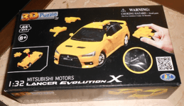 voiture puzzle 3D MITSUBISHI MOTORS LANCER EVOLUTION X, 65 pièces , 1/32, neuf