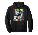 Baby Cute Shark Birthday Boy Girl 2 Year Old - Two Two Pullover Hoodie